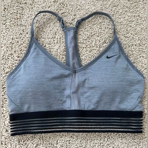 Nike grey Indy sports bra, size M